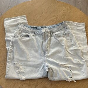 wild fable Light Wash Distressed highest rise mom Jeans NWOT 16
